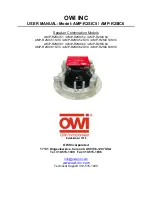 Предварительный просмотр 1 страницы OWI AMP-R2SIC5 User Manual