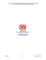 Предварительный просмотр 19 страницы OWI AMP-R2SIC5 User Manual