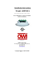 OWI AMP4IC6 Installation Instructions Manual preview