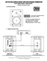 Предварительный просмотр 2 страницы OWI AMPLV602B Installation Instructions And Owner'S Manual