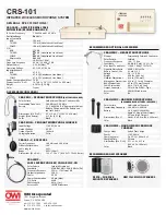 Предварительный просмотр 2 страницы OWI CRS-101 Specification Sheet