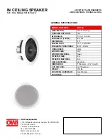 Предварительный просмотр 1 страницы OWI IC5-704 Specifications