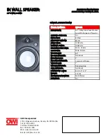 OWI IWT-63A Specifications preview