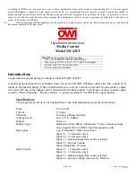 Preview for 3 page of OWI MC4-D Installation Instructions Manual