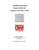 OWI MCRC303 Installation Instructions Manual preview