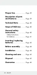 Preview for 38 page of OWIM 103897 Assembly, Operating And Safety Instructions