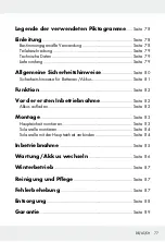 Preview for 77 page of OWIM LUVARNOLUX Series Assembly, Operating And Safety Instructions