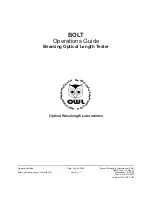 Предварительный просмотр 1 страницы OWL Bolt Operation Manual