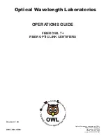 Предварительный просмотр 1 страницы OWL Fiber OWL 7+ Operation Manual