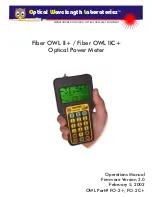 OWL Fiber OWL II+ Operation Manual предпросмотр