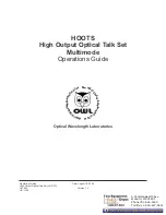 OWL HOOTS HO-850 Operation Manual предпросмотр