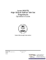 OWL Laser Hoots Operation Manual предпросмотр