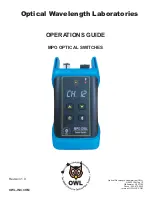 Предварительный просмотр 1 страницы OWL MPO Operation Manual