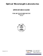 OWL PON-2M Operation Manual предпросмотр