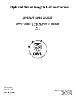 OWL WT-1 Operation Manual предпросмотр