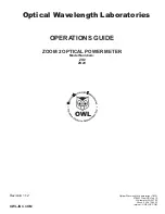 Предварительный просмотр 1 страницы OWL ZOOM 2 ZO2 Operation Manual