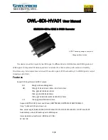 Preview for 1 page of OwlTech OWL–SDI–HVA01 User Manual