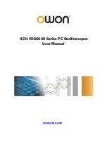 Owon 4-CH VDS6000 Series User Manual предпросмотр