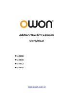 Owon AG4081 User Manual предпросмотр