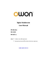 Owon B35 User Manual preview
