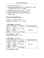 Предварительный просмотр 13 страницы Owon CM240 User Manual