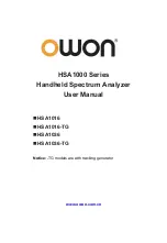 Owon HSA1000 Series User Manual предпросмотр