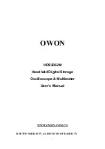 Owon Lilliput HDS2062M User Manual предпросмотр