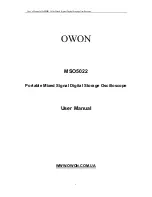 Owon MSO5022 User Manual preview