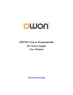 Preview for 1 page of Owon ODP3031 User Manual