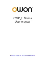 Owon OWP H Series User Manual preview