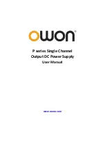 Предварительный просмотр 1 страницы Owon P Series User Manual