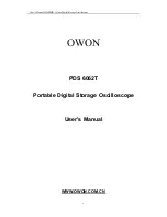 Owon PDS6062T User Manual предпросмотр