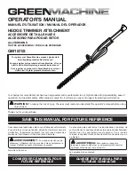 OWT Industries GREENMACHINE GM15703 Operator'S Manual preview