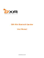 OXA Mini Bluetooth Speaker User Manual preview