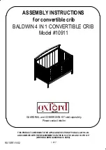 OXFORD BABY BALDWIN 4 IN 1 CONVERTIBLE CRIB 10911 Assembly Instructions Manual preview