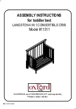 Preview for 9 page of OXFORD BABY LANGSTON 4 IN 1 CONVERTIBLE CRIB 11311 Assembly Instructions Manual