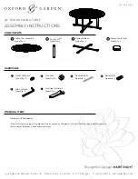 Предварительный просмотр 1 страницы Oxford Garden Oxford Assembly Instructions