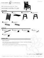 Preview for 1 page of Oxford Garden SIENA Assembly Instructions