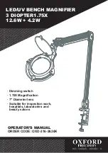 Oxford PRECISION OXD-316-2630K Operator'S Manual preview