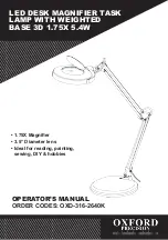 Предварительный просмотр 1 страницы Oxford PRECISION OXD-316-2640K Operator'S Manual