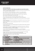 Preview for 2 page of Oxford PRECISION OXD-516-1725D Operator'S Manual