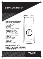 Oxford PRECISION OXD-516-4320M Operator'S Manual preview