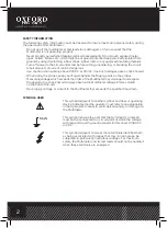 Preview for 2 page of Oxford PRECISION OXD-516-6487F Operator'S Manual