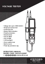 Preview for 1 page of Oxford PRECISION OXD-516-8260F Operator'S Manual