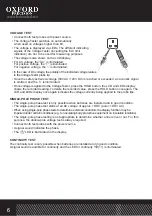 Preview for 6 page of Oxford PRECISION OXD-516-8260F Operator'S Manual