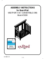 Oxford WESTPORT 4 IN 1 CONVERTIBLE CRIB Assembly Instructions Manual preview