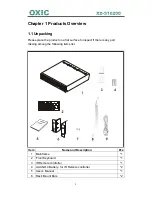 Предварительный просмотр 9 страницы oxic XD-S16200 User Manual