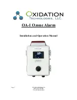 Preview for 1 page of Oxidation Technologies OA-1 Installation And Operation Manual