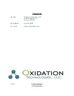 Preview for 10 page of Oxidation Technologies OA-1 Installation And Operation Manual