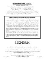 Preview for 16 page of Oxmoor RMX-44 Installation & Operation Manual